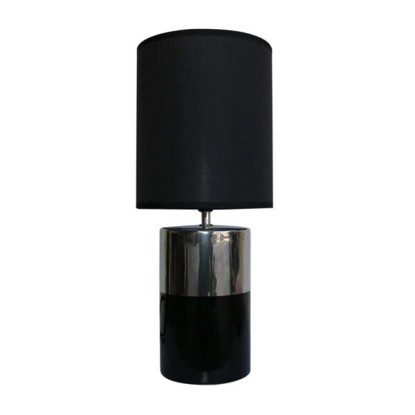 Lampe Base Sort/Sølv Liten 13X13X29Cm