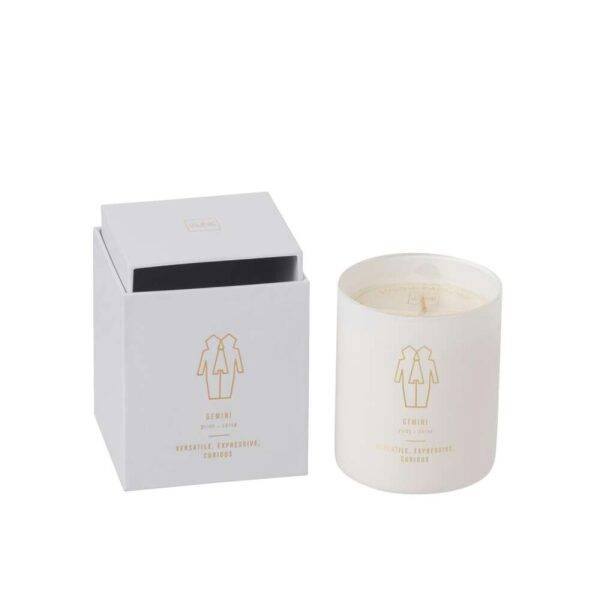 SCENTED CANDLE ASTRO  GEMINI WHITE-50H