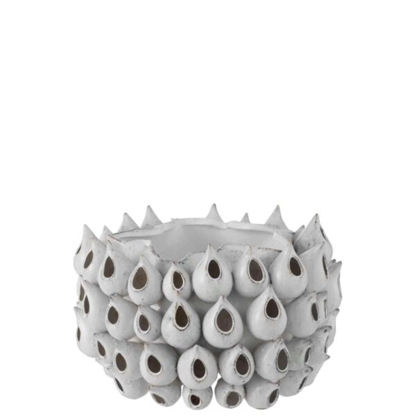 FLOWERPOT ANEMONE LOW CERAMIC BLUE