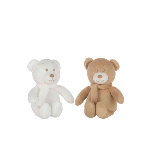 BEAR PLUSH WHITE/BEIGE ASSORTMENT OF 2