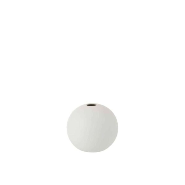 VASE BALL CERAMIC MATT WHITE SMALL