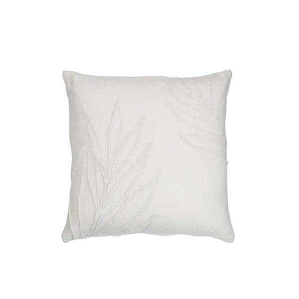 CUSHION LEAF FINE SQUARE POLYESTER WHITE