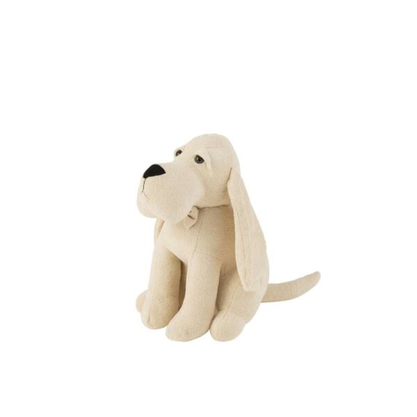 DOOR STOP DOG+BOW TIE BOUCLÉ ECRU
