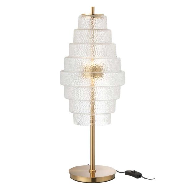 TABLE LAMP LED GOLD METAL/GLASS TRANSPARENT