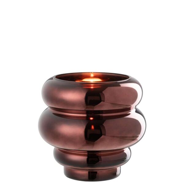 TEALIGHT HOLDER/VASE CLÉA GLASS PLUM
