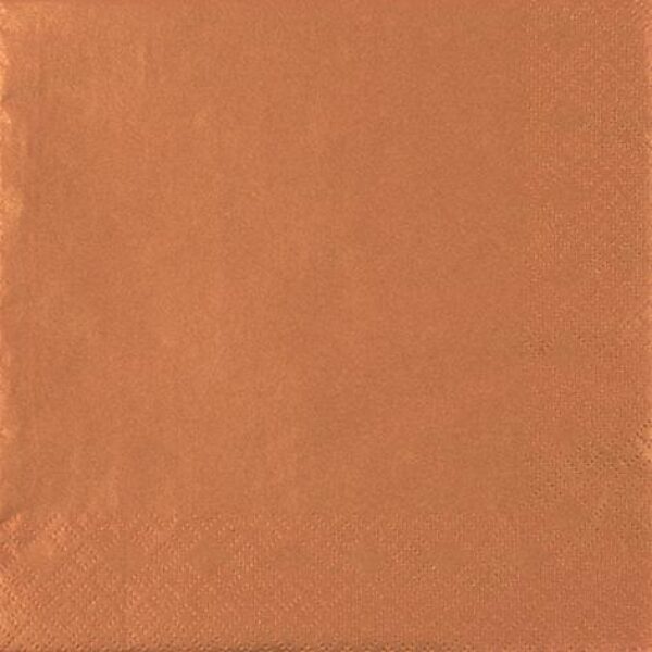 Serviett kobber perleeffekt 40X40Cm