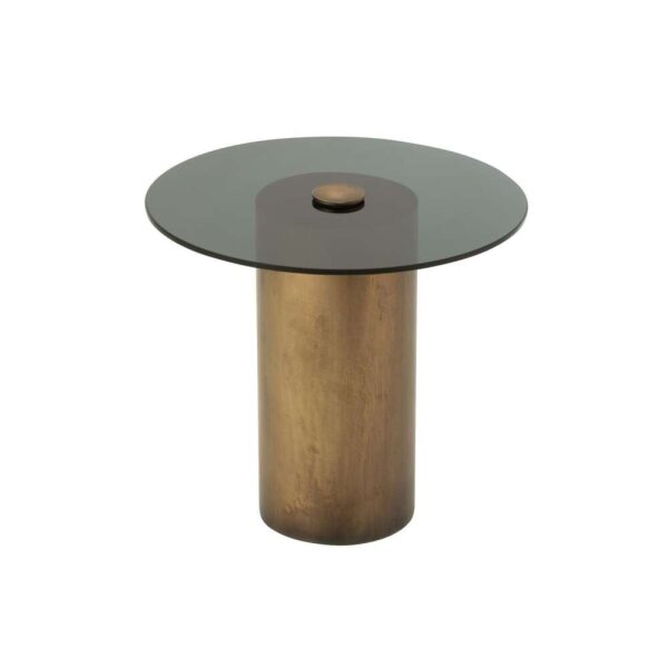 SIDE TABLE SONI IRON/GLASS BLACK/BRONZE