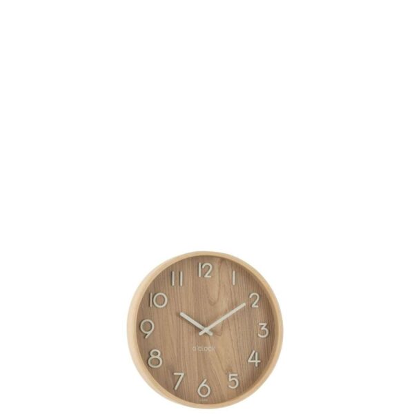 WALL CLOCK PLYWOOD/MDF NATURAL SMALL