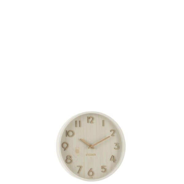WALL CLOCK PLYWOOD/MDF WHITE SMALL