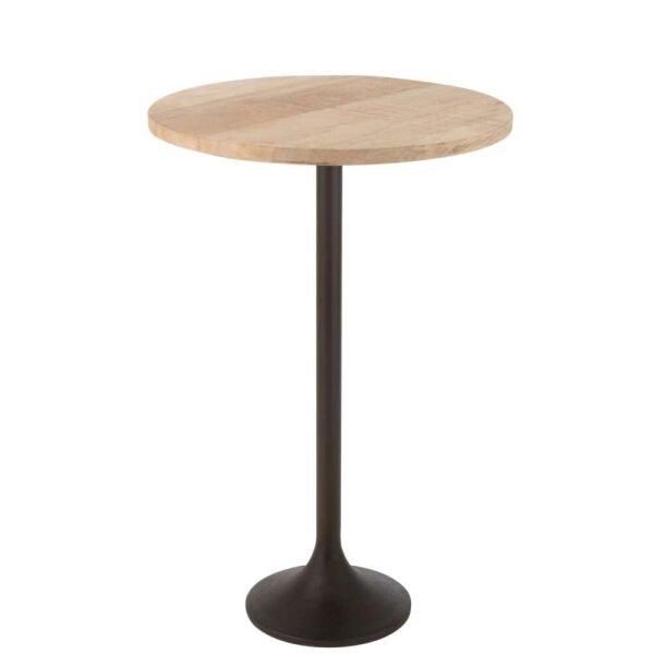 TABLE BAR METAL/MANGOWOOD NATURAL/BLACK