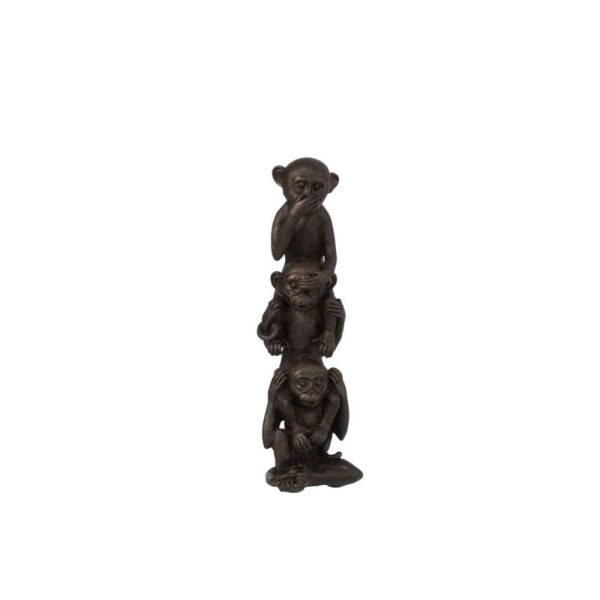 APE IN A ROW SEE/HEAR/SPEAK NO EVIL POLY BROWN