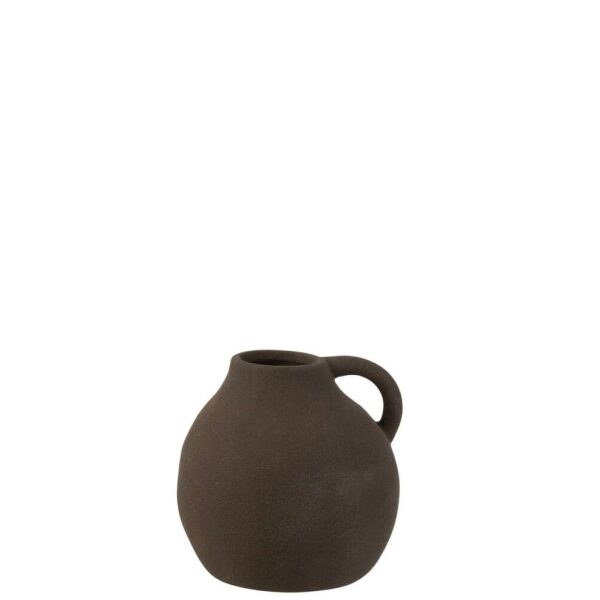 VASE JUG CERAMIC BLACK SMALL