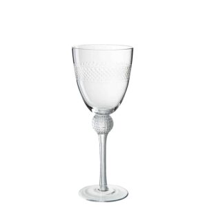 WINEGLASS ETCHING GLASS TRANSPARENT 9x24CM