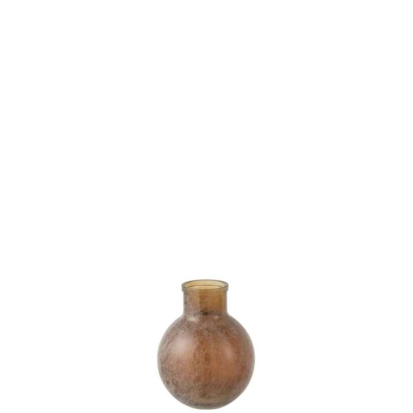 VASE GLASS BROWN WASH