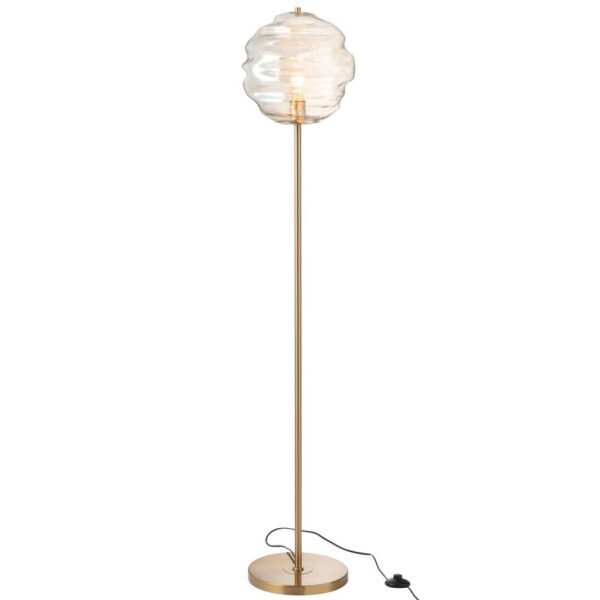 FLOOR LAMP HONEYCOMB GLASS LIGHT COGNAC