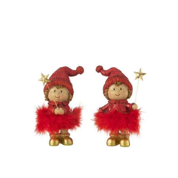KID HAT+STAR FUR RESIN RED/GOLD LARGE ASSORTMENT OF 2