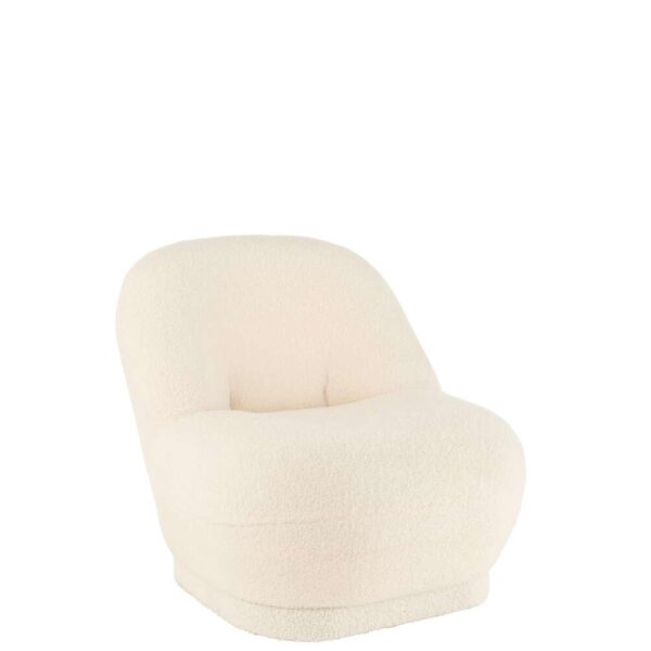 STOOL TEDDY BOUCLÉ WHITE