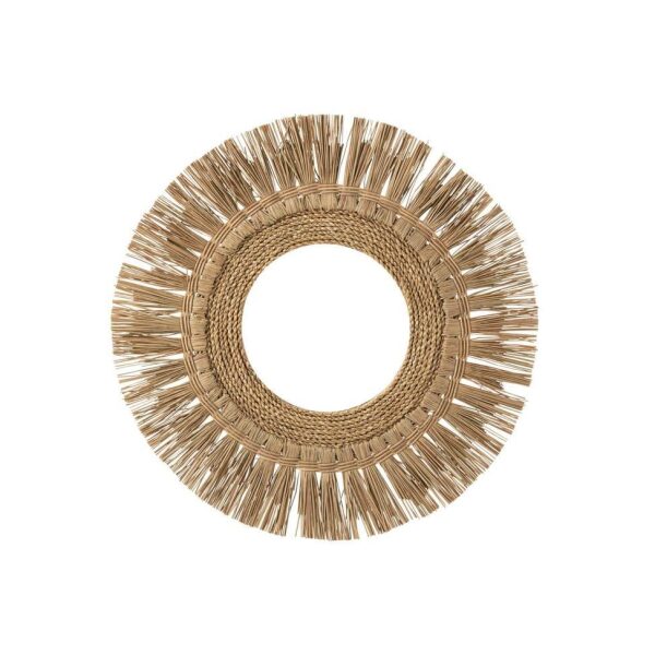 MIRROR ROUND GRASS NATURAL