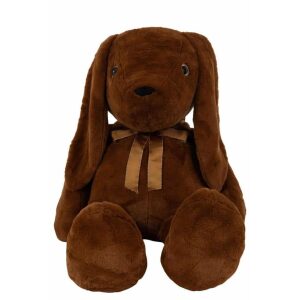 RABBIT BOW PLUSH RUST BROWN LARGE