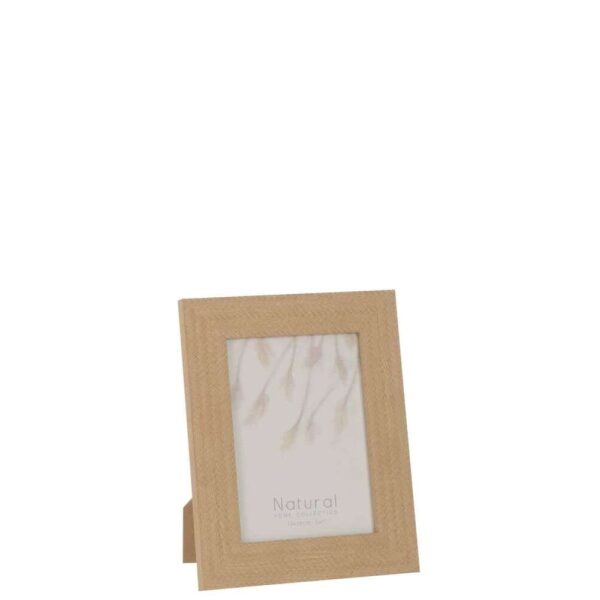 PHOTO FRAME 13X18 WOVEN TEXTURE POLYSTYRENE DARK BEIGE
