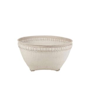 BASKET EXTRA LARGE ROUND RATTAN WHITE