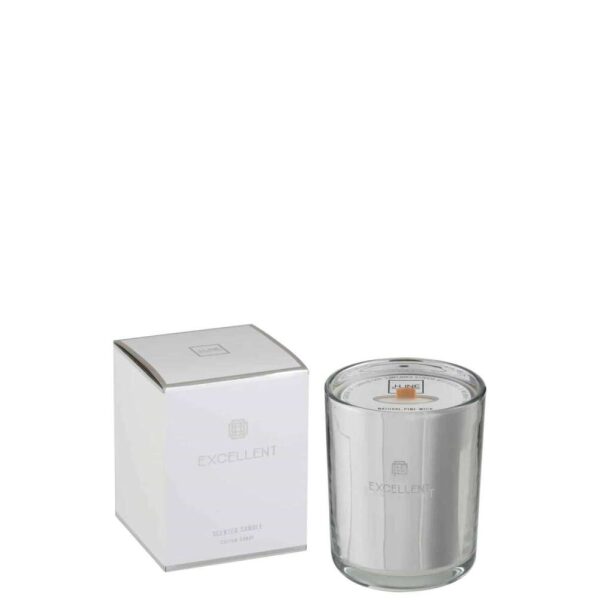 SCENTED CANDLE EXCELLENT COTTON CANDY SILVER MEDIUM-80HOURS