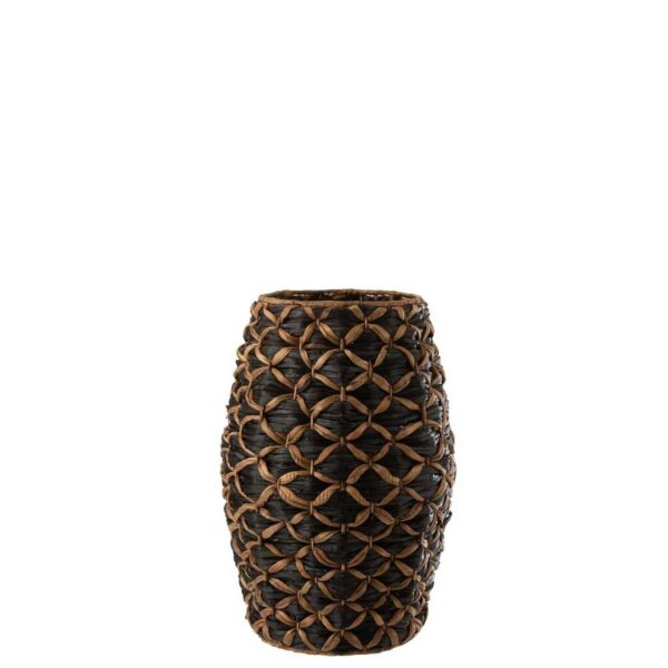 BASKET RONI LONG WATER HYACINTH BLACK/BROWN