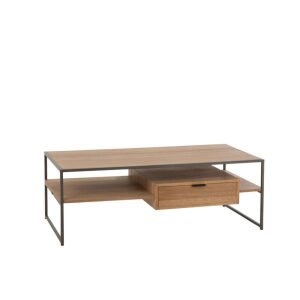 TV TABLE 1 DRAWER WOOD/METAL NATURAL