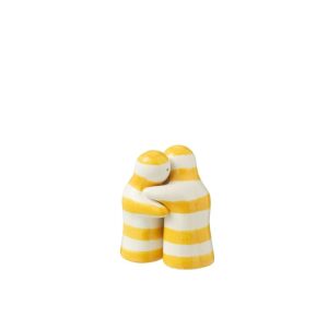 SALT&PEPPER GRANADA STRIPES CERAMIC WHITE/YELLOW
