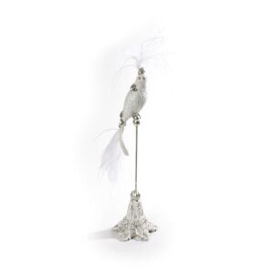Figur Fugl På Stativ M/Fjær 30Cm