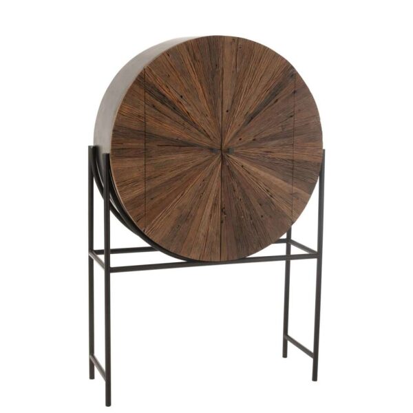 BAR CABINET SHANIL RECYCLED WOOD/MDF BROWN/BLACK