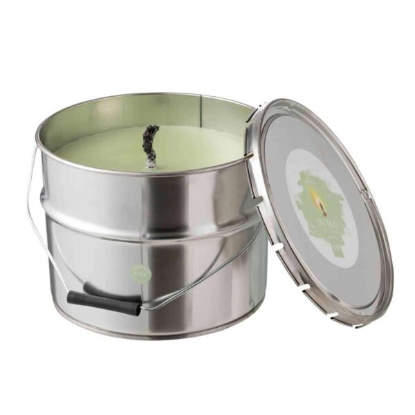 OUTDOORS CANDLE PAINT IKOKO POT METAL/WAX MINT GREEN LARGE 135H