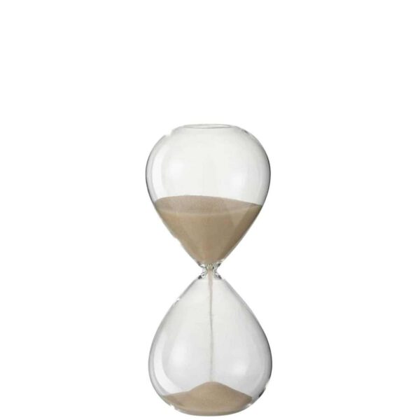 HOURGLASS DECO GLASS/SAND BEIGE MEDIUM