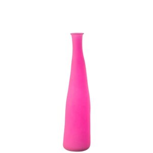 VASE BOTTLE GLASS NEON PINK SMALL
