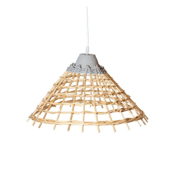 Rotting taklampe med betong i naturfarge  40X24Cm