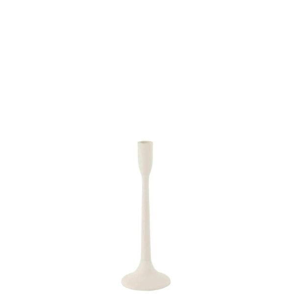 CANDLEHOLDER METAL MATTE WHITE SMALL