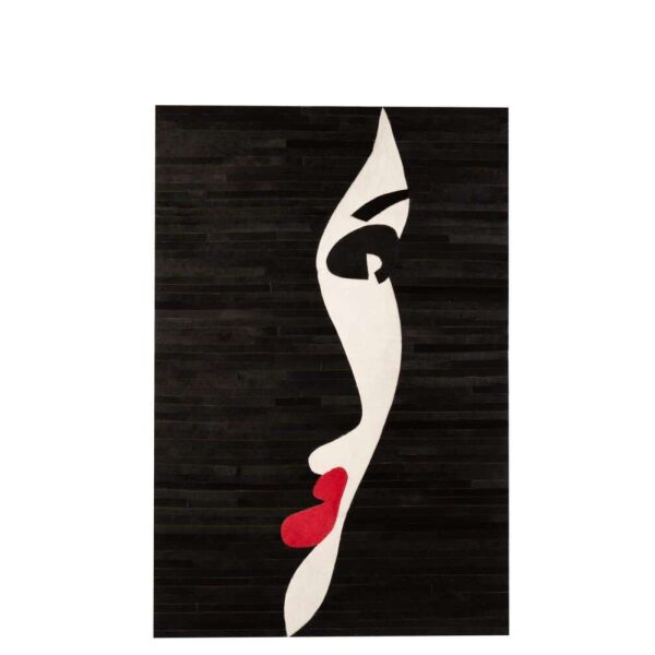 FRAME WOMAN LEATHER BLACK/WHITE/RED