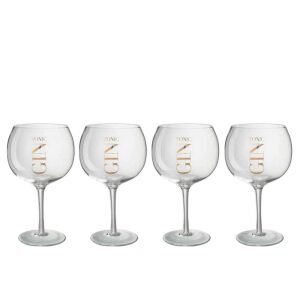 GIFTBOX 4 GIN GLASSES GLASS TRANSPARENT/GOLD