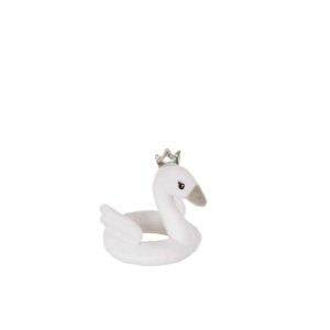 RATTLE PLUSH WHITE/GREY/SILVER