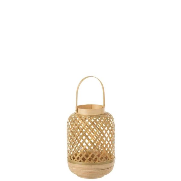 LANTERN EVI BAMBOO NATURAL SMALL