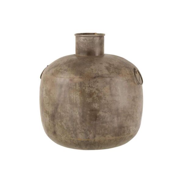 VASE ANTIQUE ROUND BROWN LARGE