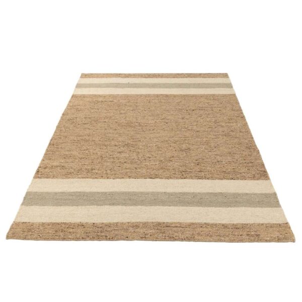 RUG MOTTLED+STRIPES WOOL MIX