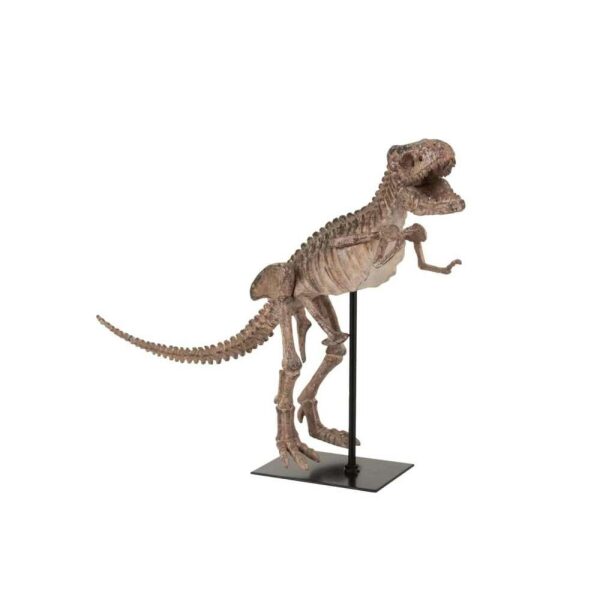 DINOSAUR T-REX ON FOOT POLY LIGHT BROWN