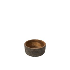BOWL MANGO WOOD BROWN/BLACK MEDIUM