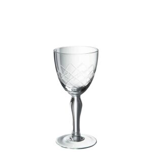 WINEGLASS ENGRAVED GLASS TRANSPARENT 8x17CM