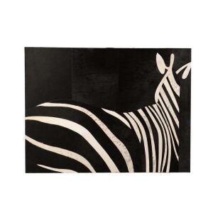 FRAME RECTANGLE ZEBRA LEATHER BLACK/WHITE