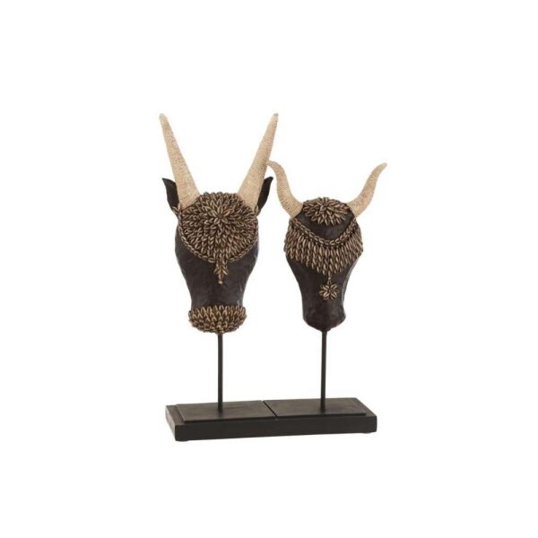 SKULL ON FOOT 2PARTS POLY BLACK/BROWN