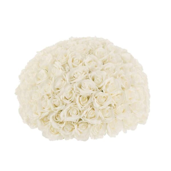 FLOWER BULB HALF ROSES PLASTIC WHITE LARGE