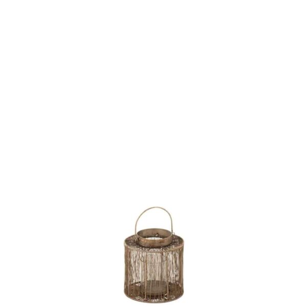 LANTERN METAL ANTIQUE BROWN SMALL