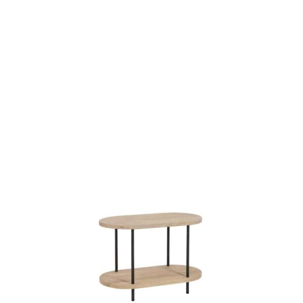 SIDE TABLE ELI 2SHELVES MANGO WOOD/IRON NATURAL/GREY